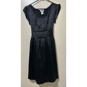 Moschino Cheap&Chic Italy Black 100% Silk Charmeuse Sheath Cocktail Dress-Size 6